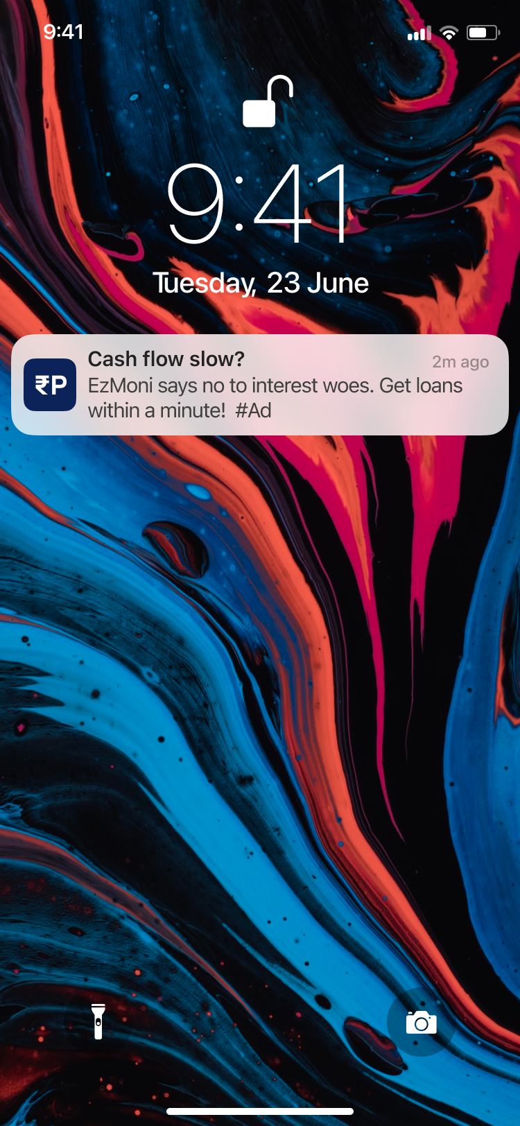 Pennywise sponsored notification concept